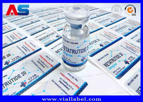 Peptides Small Bottle Labels Holographic with Waterproof and Permanent And Strong Adhesive