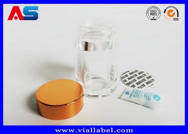 Durchsichtige Acryl-Plastik-Pillenflaschen mit Goldkappe, leere Tablettenflaschen, kleine Plastik-Pillenbehälter