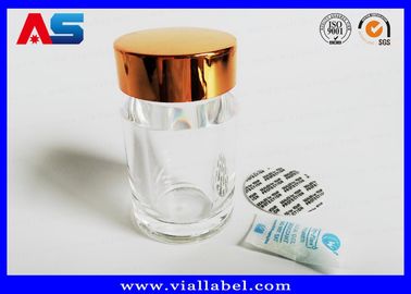 Durchsichtige Acryl-Plastik-Pillenflaschen mit Goldkappe, leere Tablettenflaschen, kleine Plastik-Pillenbehälter