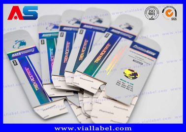 Kosmetische 20 ml Durchstechflaschenkarton Silber Hologramm Druckkarton für 10 ml Durchstechflaschen