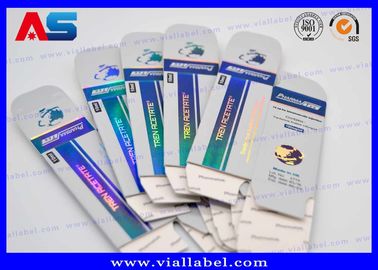 Kosmetische 20 ml Durchstechflaschenkarton Silber Hologramm Druckkarton für 10 ml Durchstechflaschen
