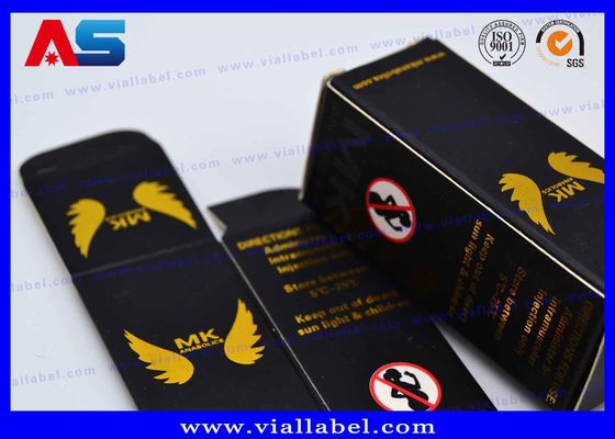 Maßgefertigte 10 ml Vial-Aufbewahrungsbox mit beidseitigem Druck, UV-Matt-Finish für Bodybuilding / Peptid-Verpackung