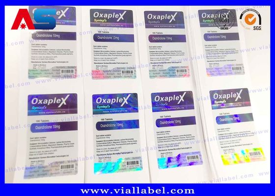 CMYK-Druck Holographische HCG-Flaschenetikette Dicke 50um 100 Tablettenetikett