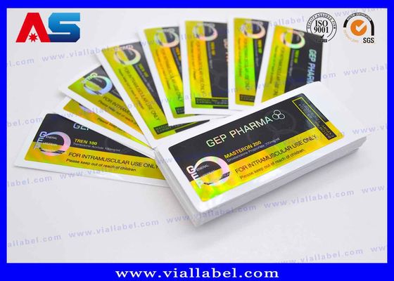 CMYK-Druck Holographische HCG-Flaschenetikette Dicke 50um 100 Tablettenetikett