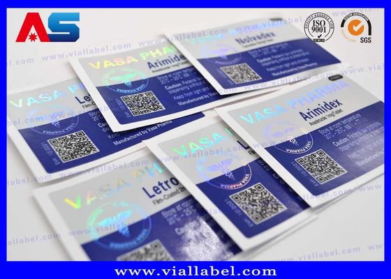 CMYK-Druck Holographische HCG-Flaschenetikette Dicke 50um 100 Tablettenetikett