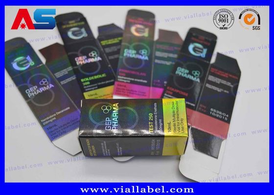 Laser-Hologrammdruck UV-Spot 10ml Fläschchenboxen und Etiketten 10ml Grasrollenetiketten