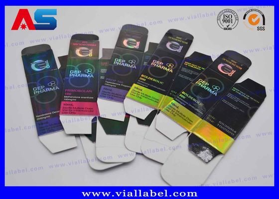 Klappbare Hologrammverpackungskiste für Peptid-Glasflaschen 2 ml 10 ml 20 ml 30 ml Bodybuilding-Flaschen