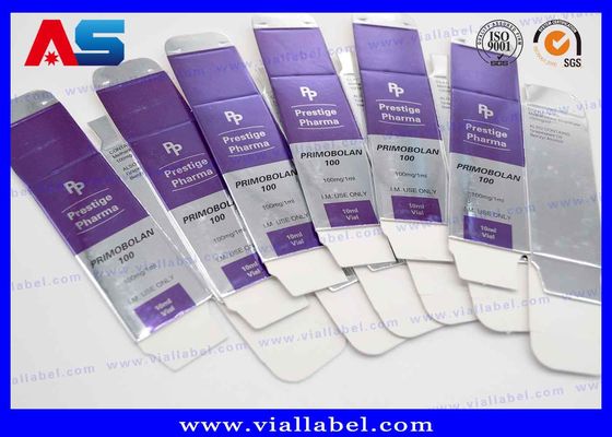 Shinny silberne pharmazeutische Kästen der Folien-10mL für die BRITISCHEN Muskel-Gebäude-Peptidee