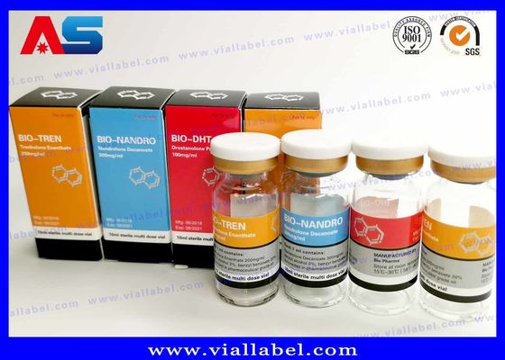 Bodybuilding Cypionat Pharmazeutische Flaschenetiketten 25x60mm ISO-zertifiziert für 10 ml Durchstechflaschen