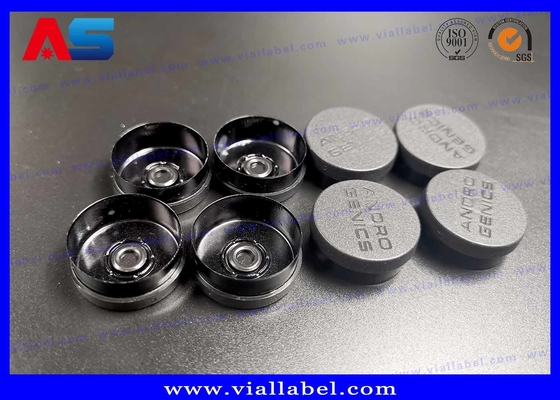 Polypropylen Lila Medizinflaschenkappen Schnürer, Aluminium Flaschenkappen Dichtungen 32mm Galvanisierung schwarz