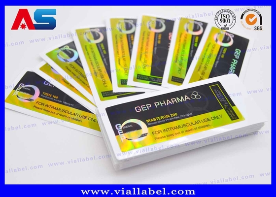 Gold- / Silberfolie Aufkleber 5ml Peptidflaschen Etiketten Drucken Matte Lamination Fläschchen Aufkleber Hersteller für Pharmazeutika
