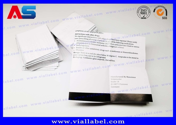 Papier-Peptid-Pamphlete Druck, Packungsanlage Beschreibung Papier A4 Größe Klappbares Handbuch Druck
