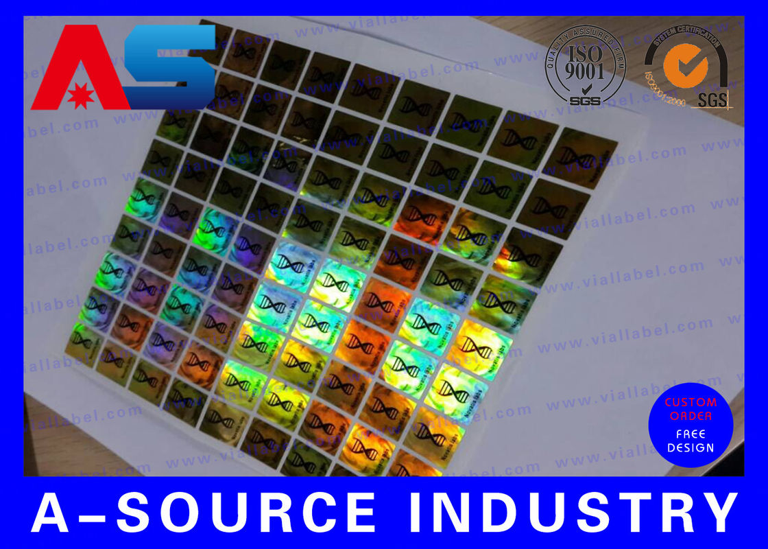3D-Hologramm-Aufkleber PET Custom Holographische Aufkleber / Custom Decal Aufkleber mit Scratch Off Code