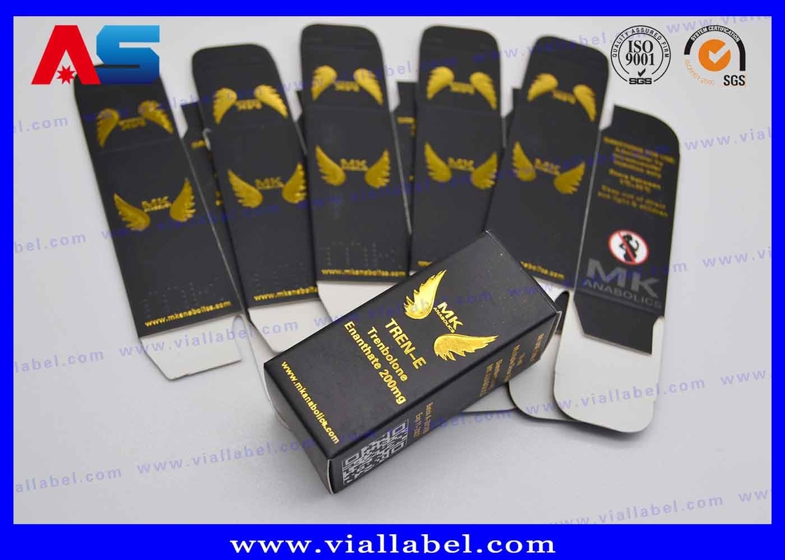 Muskelaufbau Matt Schwarzgold Folien Flasche Verpackungskiste Karton 10 ml 20 ml Medikament Verpackungskiste