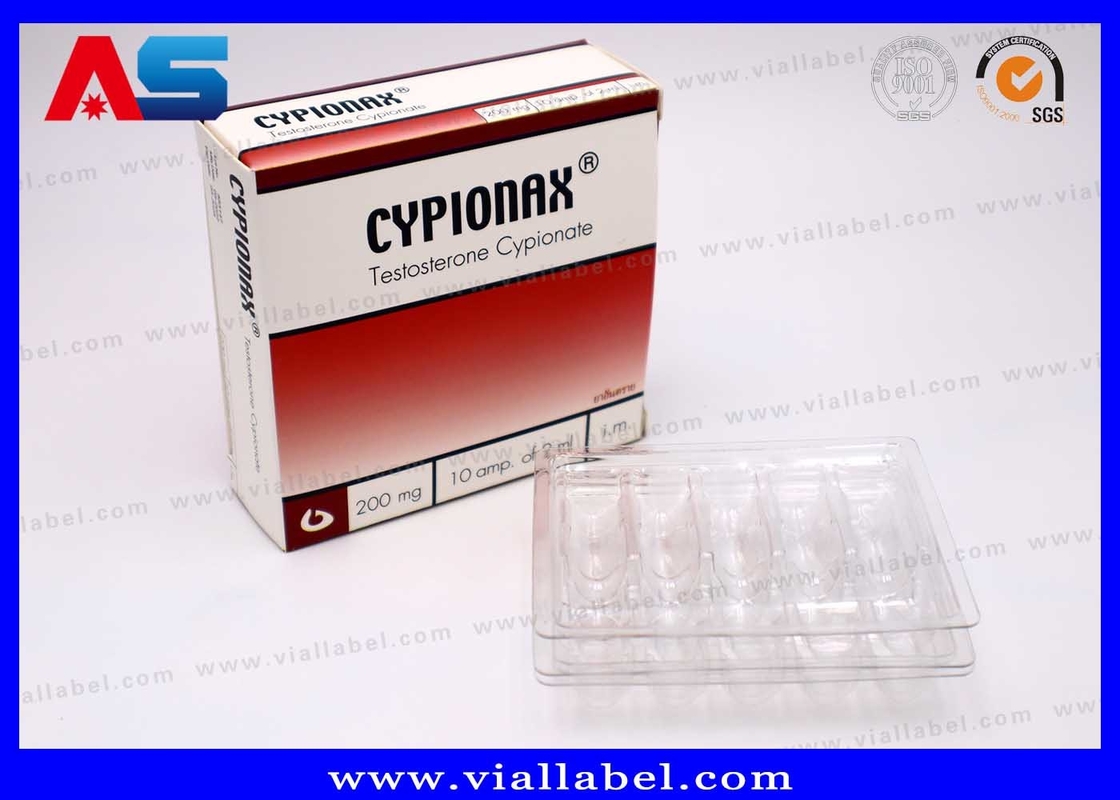 Plastikbehälter und Papierbox für 10 Ampere von 2 ml MOQ 100pcs 55um Dicke klares PET