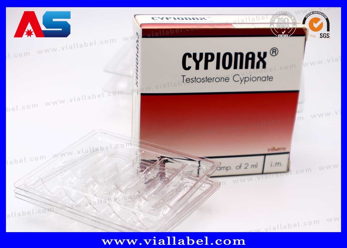 CMYK-Pharmazeutische Verpackungskiste für 10 Ampullen von 1 ml Ampulle Papierkiste und Plastikbehälter