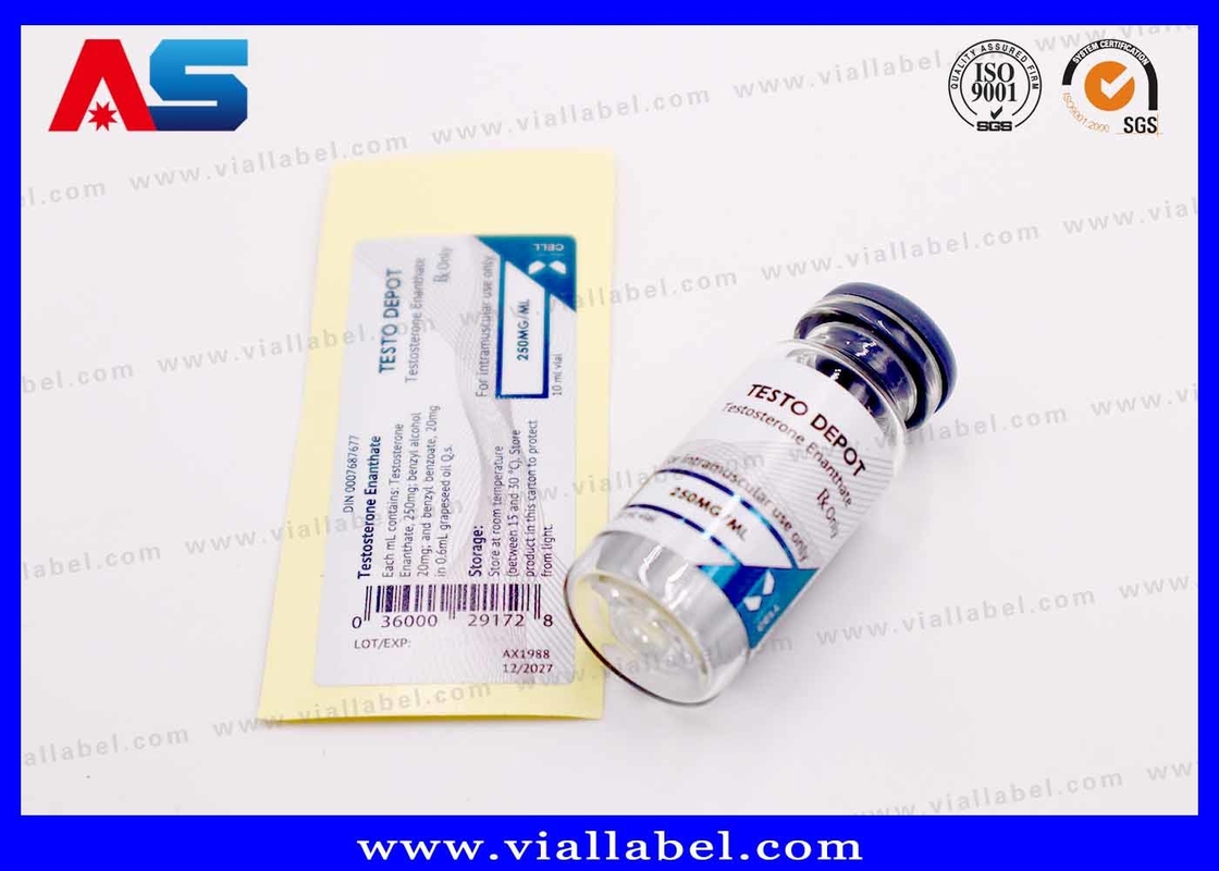 10 ml Etiketten für sterile Durchstechflaschen, individuelle Aufkleber mit Metallfarben