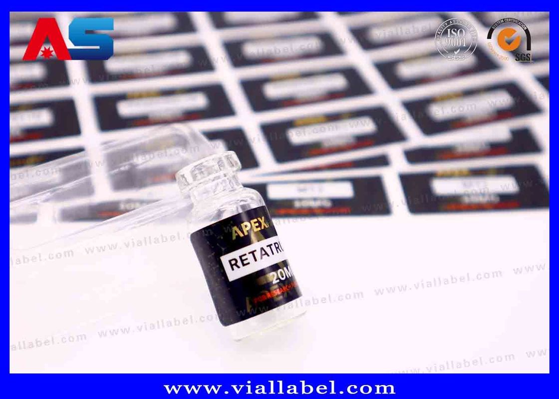 Kleines Flaschenetikett für Injektionsöle Aufkleber, Hcg-Flaschen Aufkleber Druck individuelles Logo