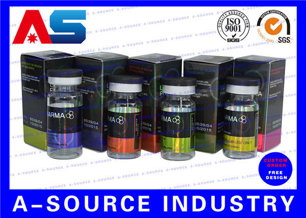10 ml Durchstechflaschen Dosen Bodybuilding Karton Hologramm-Laserdruck mit Klebeetikett Enanthat-Papierboxen
