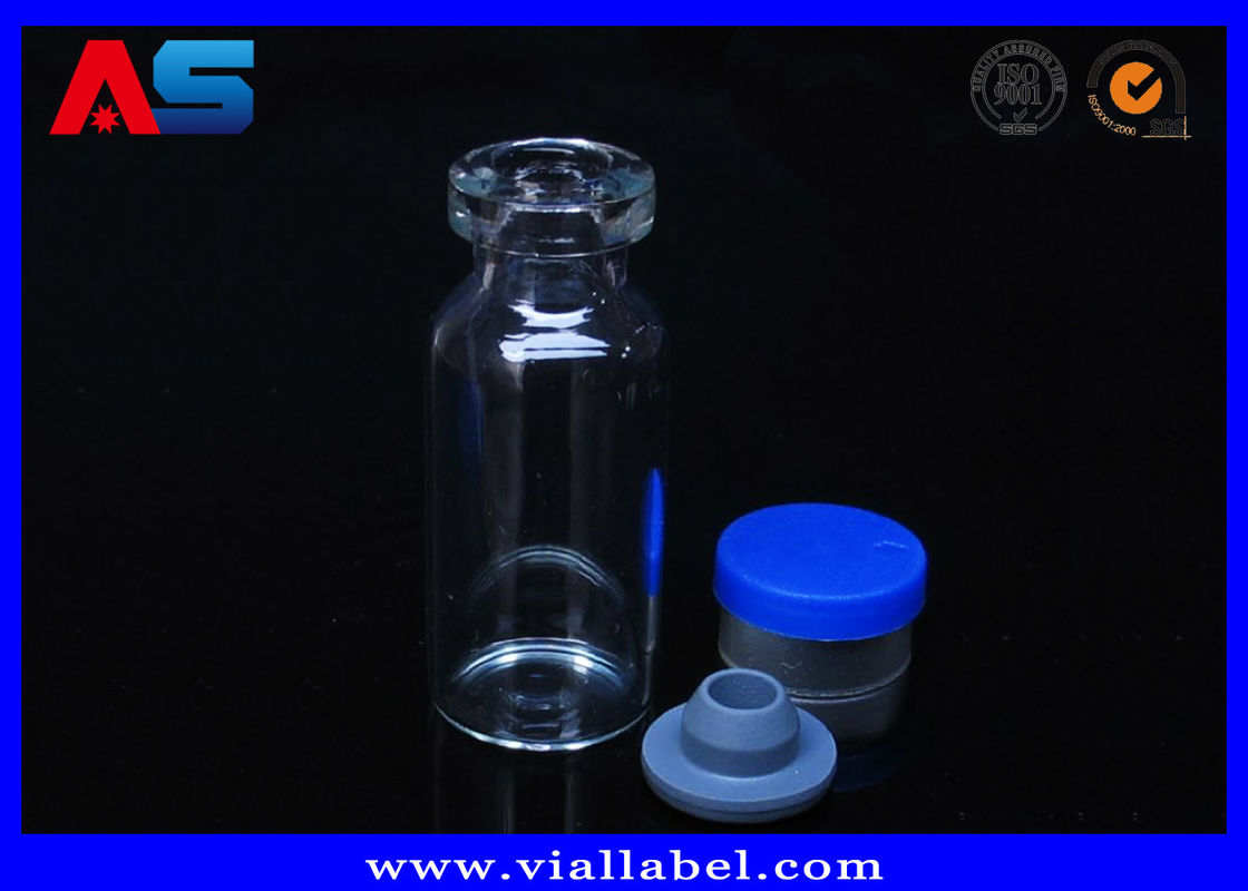 Glas 5ml Flasche Kleine Glasfläschchen mit Gummistopfen und 13# Aluminium-Kunststoffkappe für Peptide / Sarms