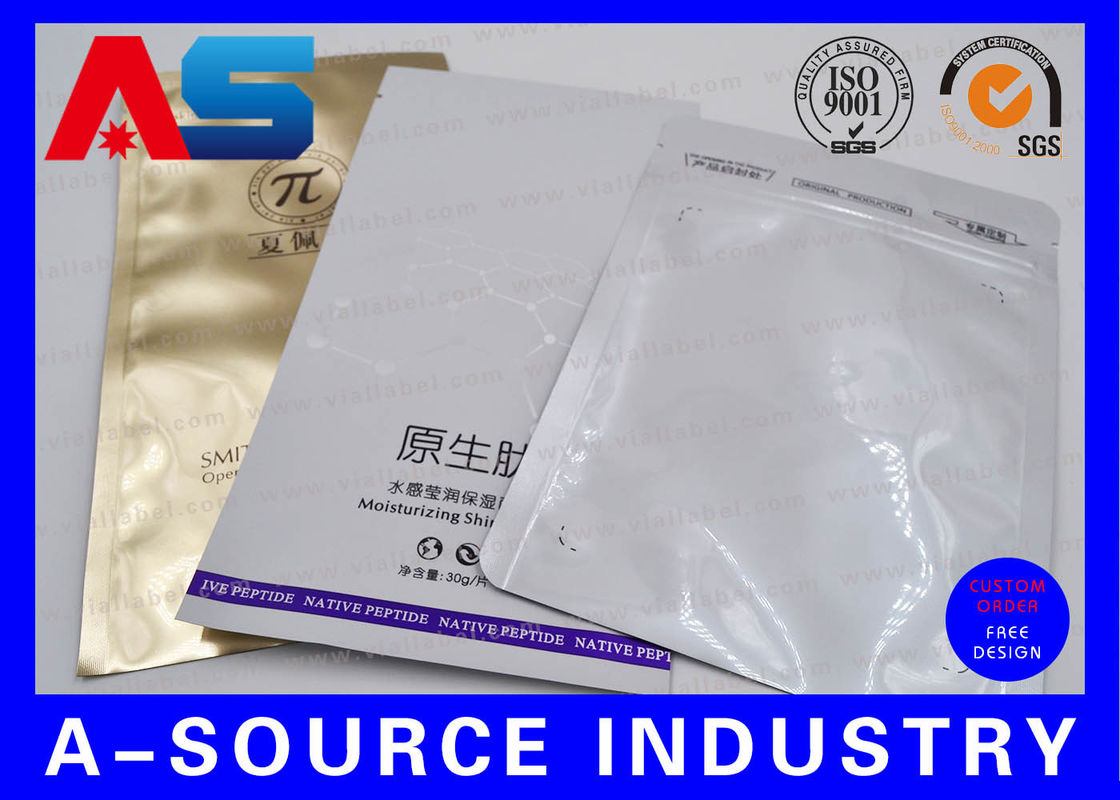 Pille Verpackung Ziplock Aluminiumfolie Taschen Glanz-Lamination Aluminiumfolie Tasche maßgeschneiderte Größe