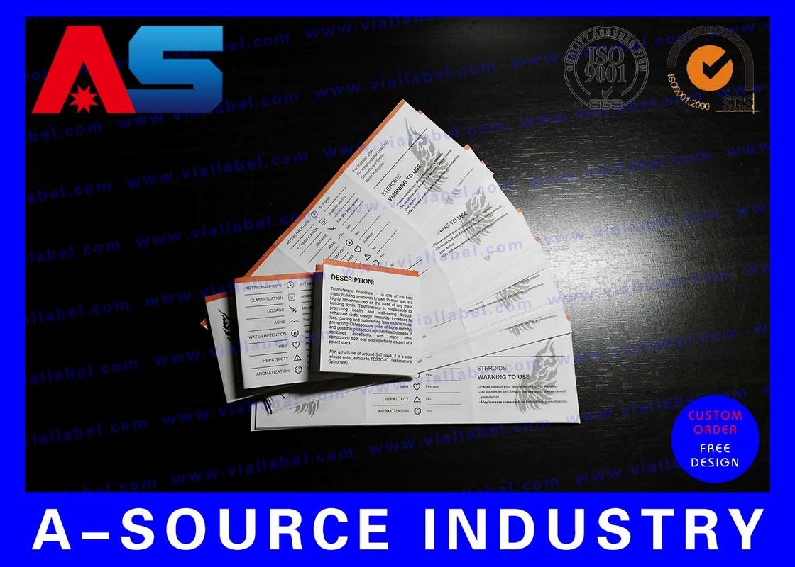 Pharma-Papier-Flyer-Druck für Peptid-Bodybuilding-Öl-Gebrauchsanweisung-Druck