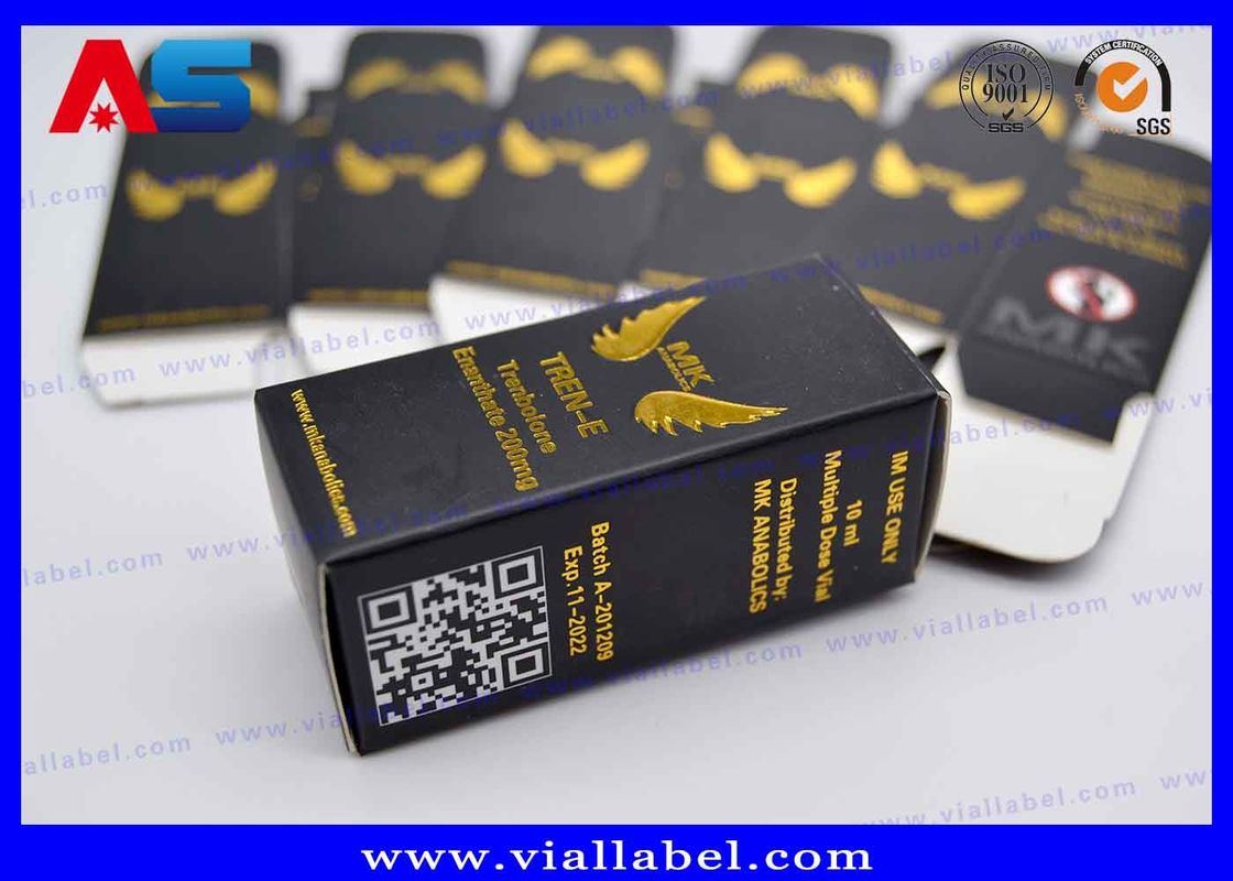 MK Pharmaceutical 10 ml Flaschenkästen mit Goldfolie, aufgestelltes Logo, für kleine Durchstechflaschen