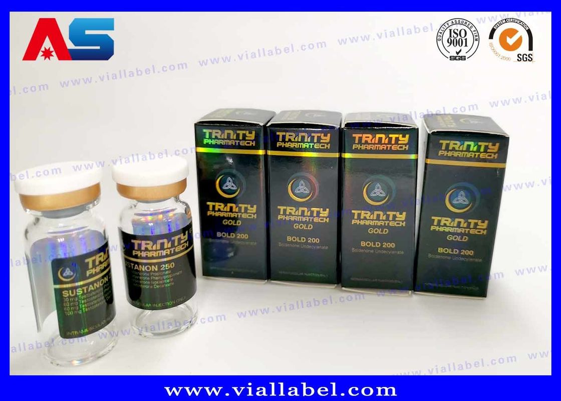 Laser-Hologramm-Panton-Farblabor-Klein-Flaschen-Boxen und Etiketten Bodybuilding-Verpackungsboxen