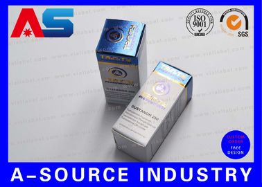 Maßgefertigte 10 ml Vial-Aufbewahrungsbox mit beidseitigem Druck, UV-Matt-Finish für Bodybuilding / Peptid-Verpackung