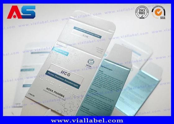 Hohe Qualität 3 ml Peptidpapier Packung für 2 Durchstechflaschen von 3 ml Free Design MOQ 500 Sets