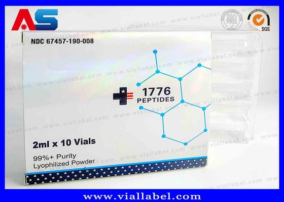Customized Peptide Box Druck, 2ml × 10 Durchstechflaschen Box Etikett und Plastikfächer Hersteller